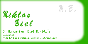 miklos biel business card